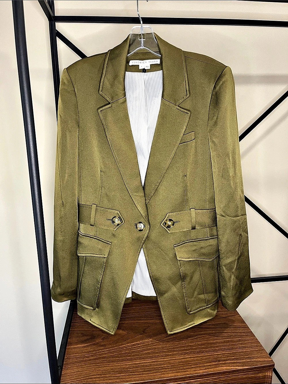Veronica Beard Dickson Blazer Olive Blazer Size 8 Like New